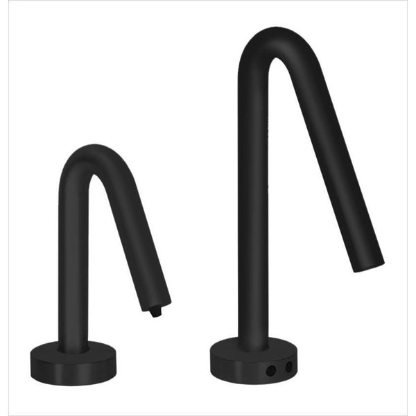 Macfaucets MP1400 Matching Electronic Faucet AND Electronic Soap Dispenser in Matte Black MP1400MB